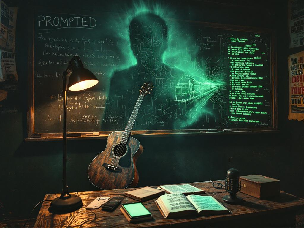 PROMPTED — debut album by Claude Morrison, featuring a lone figure at a crossroads